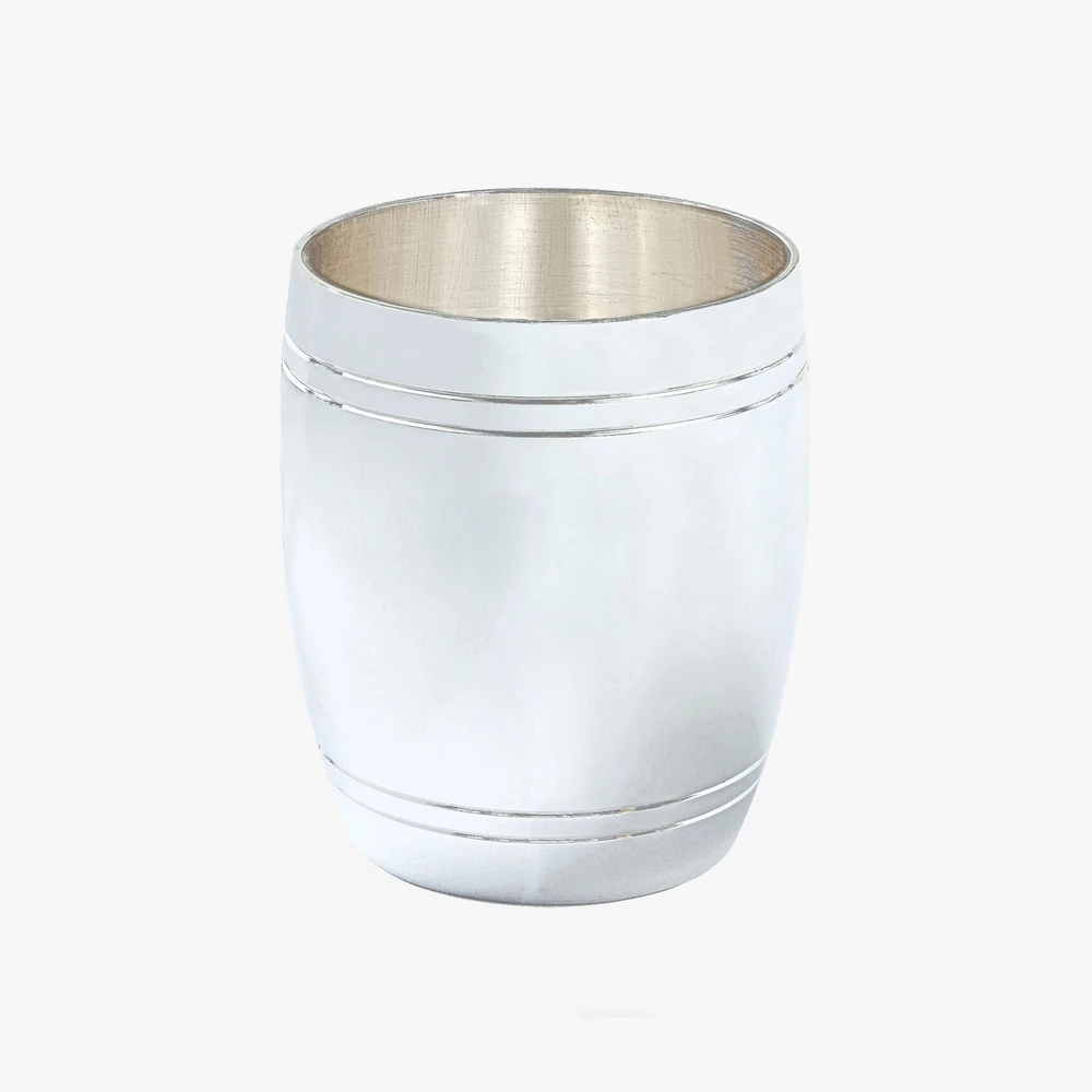Photo de Timbale tonneau filet - métal argenté
