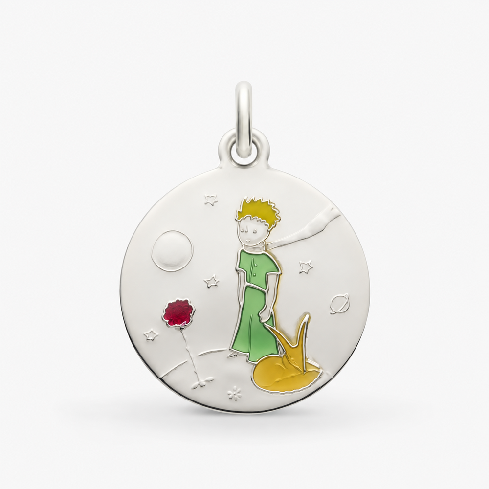 Photo de Médaille Petit Prince au renard - Argent massif